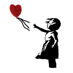 Tablou metalic Banksy Rosu 105x85 cm - Img 6