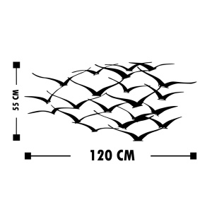 Tablou metalic Herd Negru 120x55 cm - Img 4