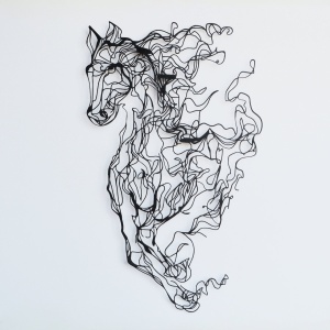 Tablou metalic Metal Negru 41x66 cm - Img 4