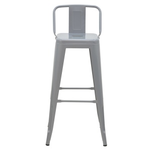 Taburet de bar pentru exterior, Model Utopia, culoare gri mat, Polipropilena, 42x42x97 cm - Img 11