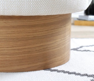 Taburet puf Barren Crem 47x66 cm - Img 5