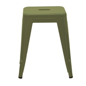 Taburet Utopia, verde masliniu, 30x30x45 cm - Img 3