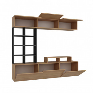 Ansamblu Comoda TV Sasa Teak-Negru - Img 6