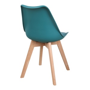 ASA CUM E!! Scaun Model Gaston, Albastru/Natur, 43x51x75 cm - Img 6