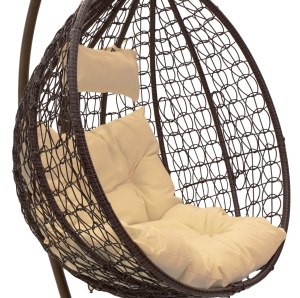 Balansoar cu suport tip scoică de grădină Zafer Maro 106x103x200 cm - Img 5