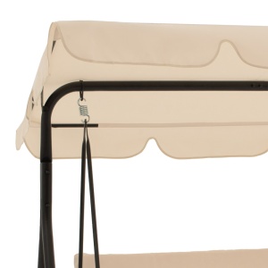 Balansoar de Gradina Model Globo, Bej/Negru, 170x110x153 cm - Img 4