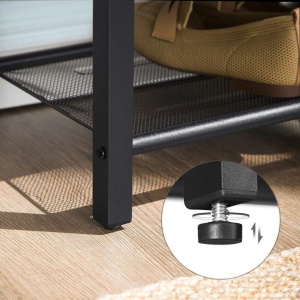Banca Pantofi Model Macie, Maro rustic / Negru, 70x30x45 cm - Img 8