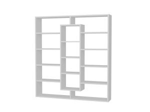 Bibliotecă Ample Alb 125x135.7x22 cm - Img 2