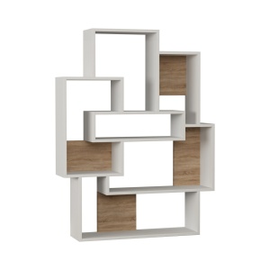 Bibliotecă Barce Alb 101x132x22 cm - Img 2