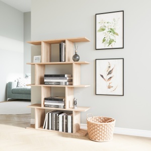 Bibliotecă Harmon Stejar 90x25x127.4 cm - Img 2