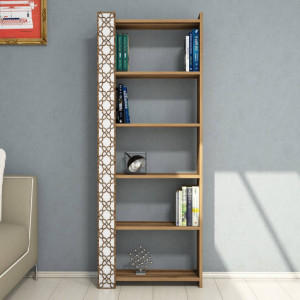 Biblioteca Model City V3, Nuc/Alb, 64.6x170x24.2 cm - Img 2