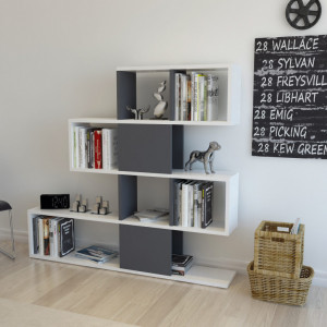 Biblioteca Salvador, Model Karlin, Alb/Antracit - Img 1