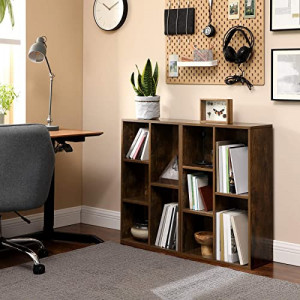Biblioteca Vasagle, Model Ember, 80x50x24 cm, Maro rustic - Img 3