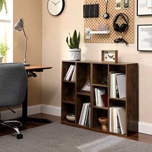 Biblioteca Vasagle, Model Ember, 80x50x24 cm, Maro rustic - Img 3
