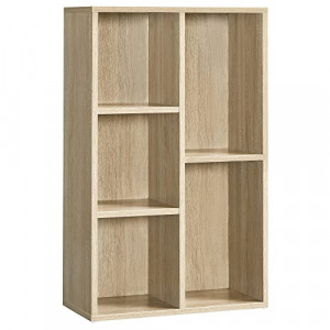 Biblioteca Vasagle, Model Sonny, 80x50x24 cm, Natur - Img 2