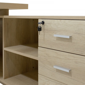 Birou executiv Minimal pe colt dreapta 200x170x75cm - Img 6