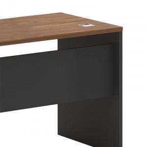Birou pe colt dreapta Oscar nuc - antracit 160x140x76cm - Img 4