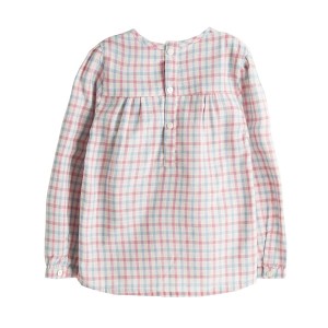 Bluza roz-ablastra in carouri Newness - Img 2