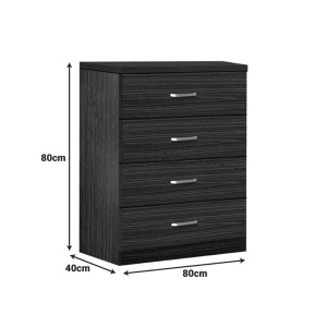 Bufet - Comodă Living Killian, wenge, 80x40x80 cm - Img 2