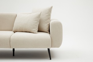 Canapea 2 locuri Side Crem 130x61x42 cm - Img 6