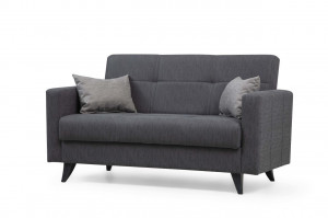 Canapea extensibila 2 locuri Nabulsi Gri inchis 127x46 cm - Img 5
