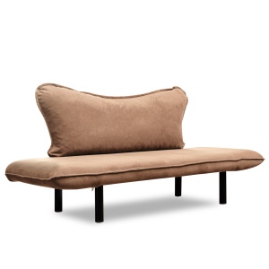 Canapea extensibila cu 2 locuri Model Chatto, Maro deschis - Img 4