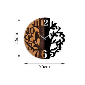 Ceas de perete decorativ din lemn Wooden Nuc 3x56 cm - Img 7