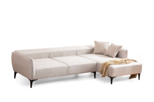 Colțar dreapta Belissimo Bej 270x140x67 cm - Img 6