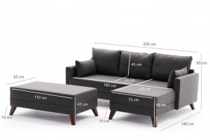 Coltar Extensibil Bella Soft Mini Antracit - Img 8
