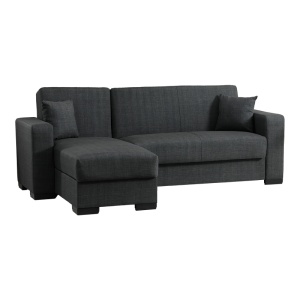 Colțar extensibil reversibil Dumma, antracit, 226x148x86 cm - Img 2