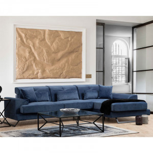 Coltar PWF-0575 stanga material textil albastru 308/190x92cm - Img 2