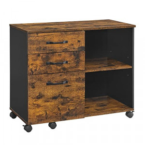 Comoda birou, Vasagle, Negru , 80x40x66 cm - Img 2