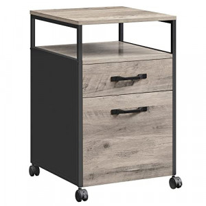 Comoda birou, Vasagle, Negru-Ivoar, 42 x 44 x 66.5 cm - Img 2