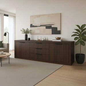 Comodă Living Doha, Wenge, 210x45x80.5 cm