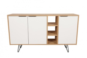 Comoda Model Clara, Stejar/Alb, 142x35.6x83 cm - Img 12