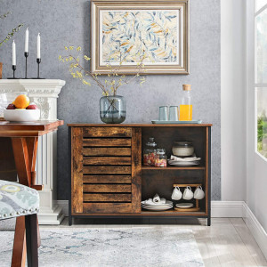 Comoda Model Corbin, Maro rustic/Negru, 100x35x70 cm - Img 2