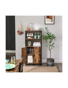Comoda Model Elian, Maro rustic/Negru, 60x35x125 cm - Img 3