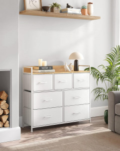 Comoda Model Izabella, Alb/Natur, 98x28.5x85 cm - Img 3