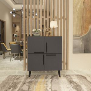 Comoda Model Makro, Antracit, 70x35x90 cm - Img 1