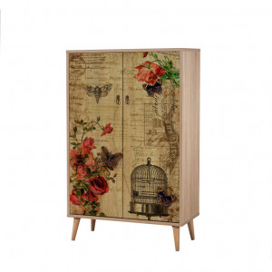 Comoda Model Multibox, Stejar sonoma, 80x36x127 cm - Img 5