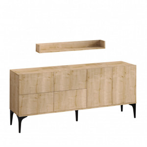 Comoda Model Stella, Stejar, 180x40x55 cm - Img 4