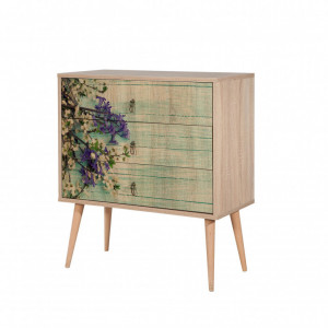 Comoda Model Trio, Stejar sonoma, 80x40x90 cm - Img 3