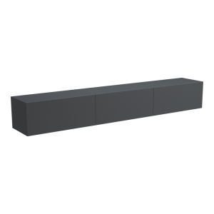 Comoda TV Rival, suspendata, cu iluminare LED, Antracit, 210 x 35 x 30 cm - Img 3