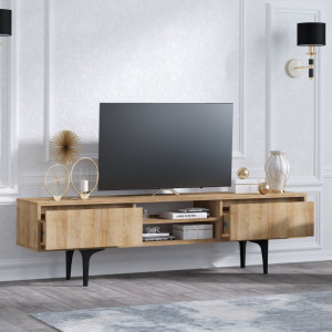 Comoda TV Salvador, Model Artemis, 150x47x40 cm, Stejar - Img 2