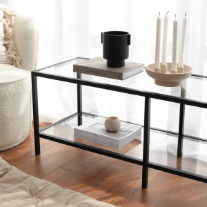 Comoda TV Salvador, Model Basic, 130x45x40 cm, Negru - Img 5