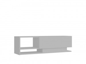 Comoda TV Salvador, Model Damla, 120x35x31.8 cm, Alb - Img 5