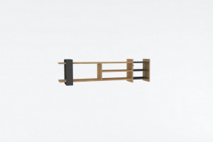 Comoda TV Salvador, Model Elis, 153.6x40x26 cm, Stejar/Gri - Img 3