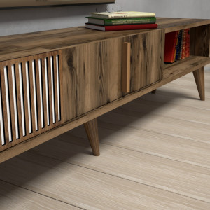 Comoda TV Salvador, Model Milan, 180x40x35 cm, Nuc - Img 4