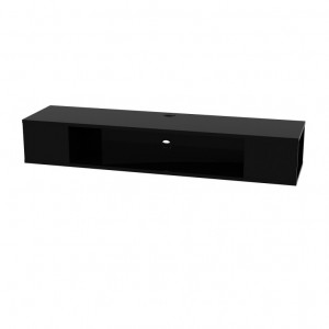 Comoda TV Salvador, Model Peti, 135x23x35.2 cm, Negru - Img 3