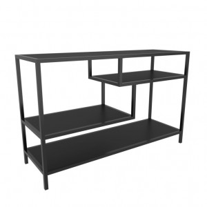 Comoda TV Salvador, Model Robbins, 120x75x39 cm, Negru/Antracit - Img 4